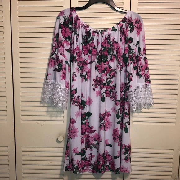 West Loop Floral Off the Shoulder Dress - Picture 1 of 5
